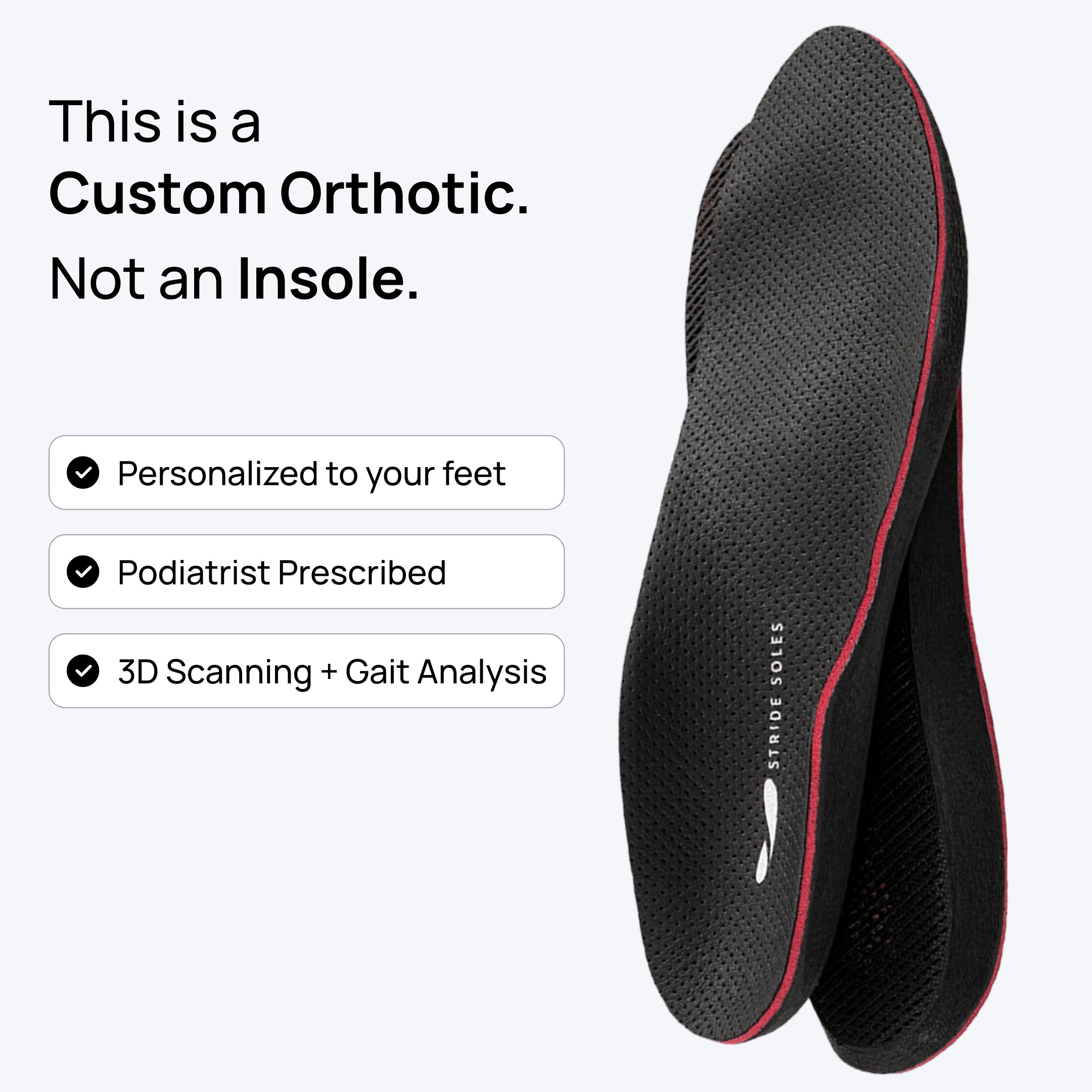 Custom Orthotics for Flat Feet Stridesoles Insoles