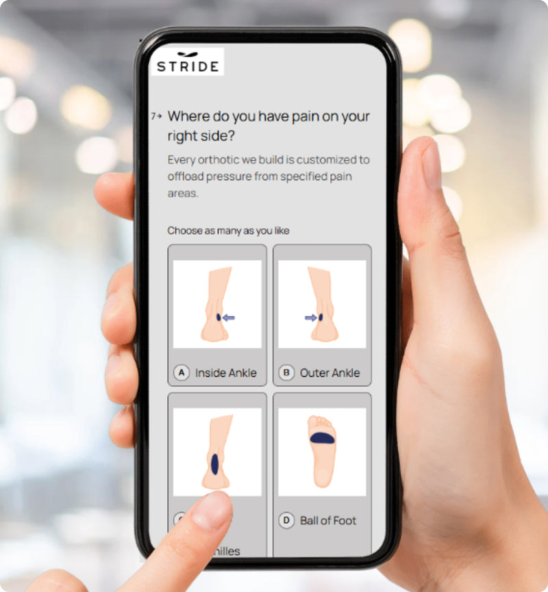 Podiatrist-designed questionnaire on phone